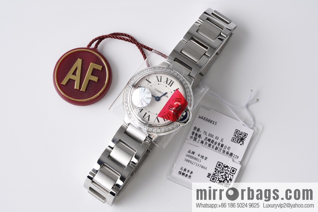 AF's most beautiful replica, Cartier 28mm small blue balloon W69010Z4 women's watch