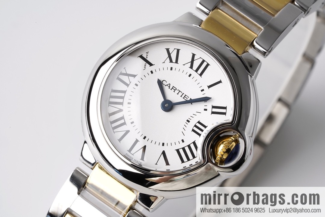 AF's most beautiful replica, Cartier 28mm small blue balloon W69010Z4 women's watch