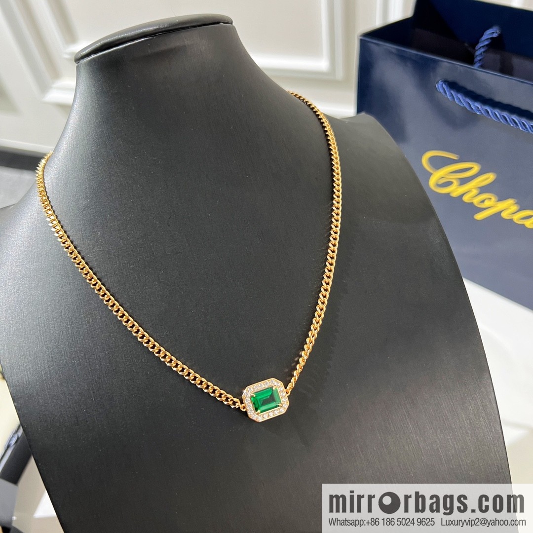 Chopard PRECIOUS LACE VAGUE green diamond necklace bracelet