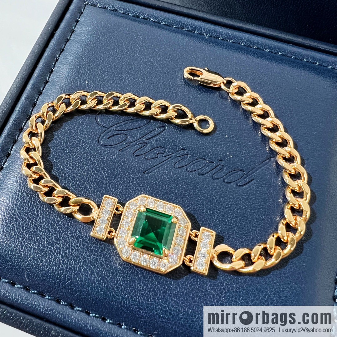 Chopard PRECIOUS LACE VAGUE green diamond necklace bracelet