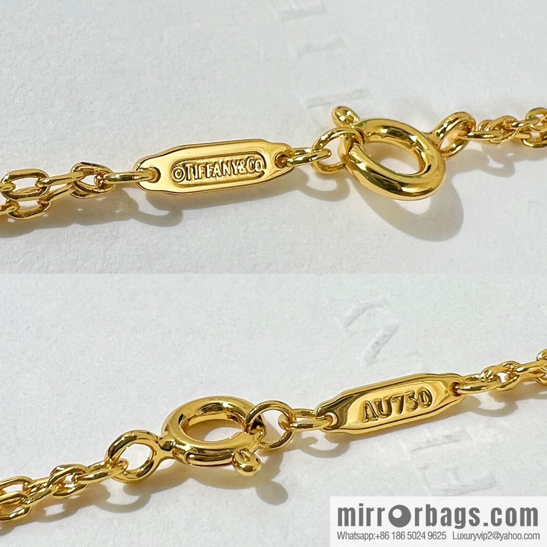 Tiffany & co. Pink diamond full diamond double chain ring necklace