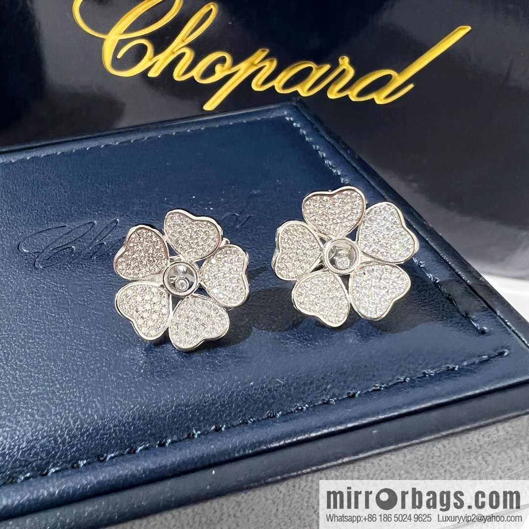 Chopard PRECIOUS LACE VAGUE 5 heart full diamond necklace ear shot, bracelet