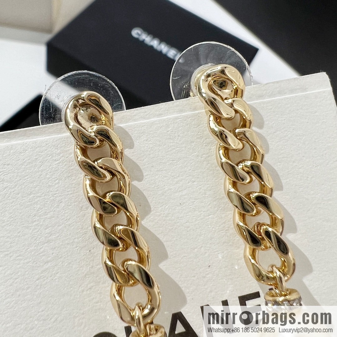 New ☑️ CHANEL Chanel double c perfume bottle stud earrings
