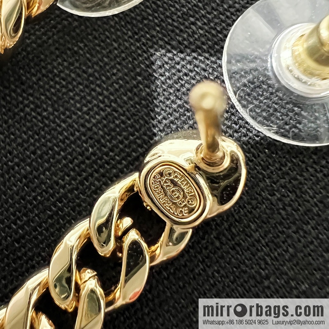 New ☑️ CHANEL Chanel double c perfume bottle stud earrings