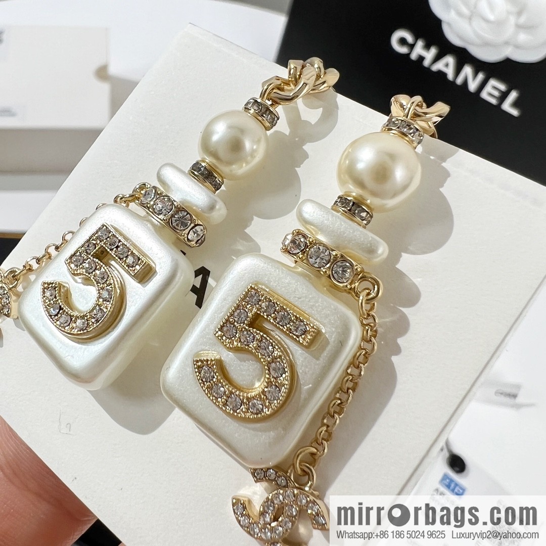 New ☑️ CHANEL Chanel double c perfume bottle stud earrings