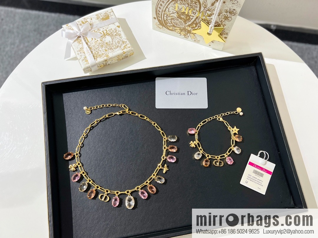 New ☑️ DIOR Dior tassel pigeon egg crystal necklace bracelet