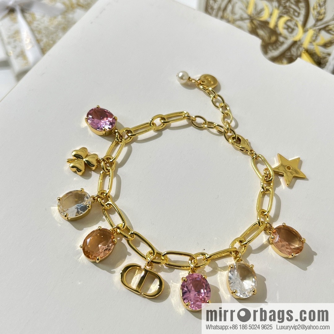 New ☑️ DIOR Dior tassel pigeon egg crystal necklace bracelet