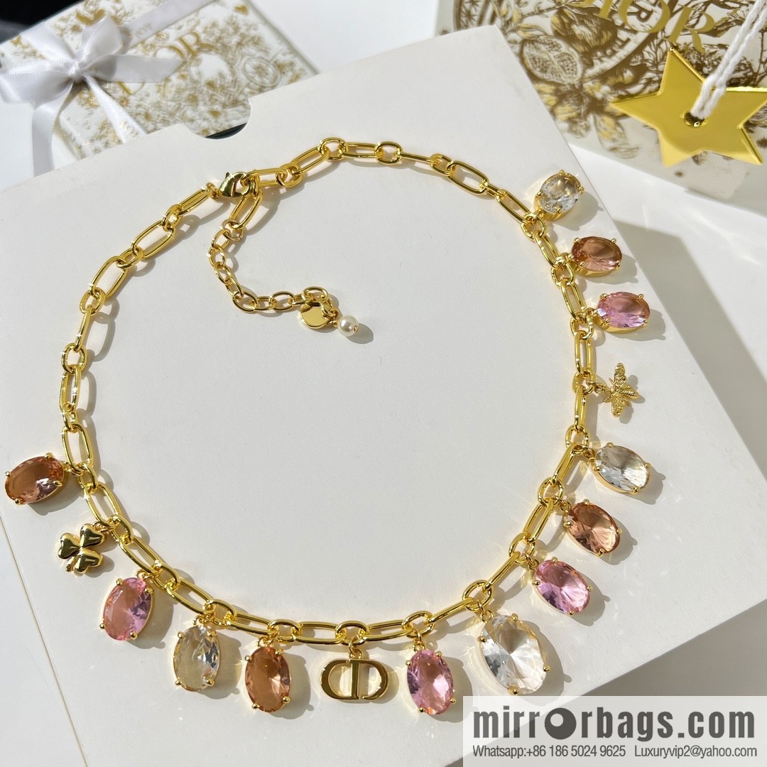 New ☑️ DIOR Dior tassel pigeon egg crystal necklace bracelet