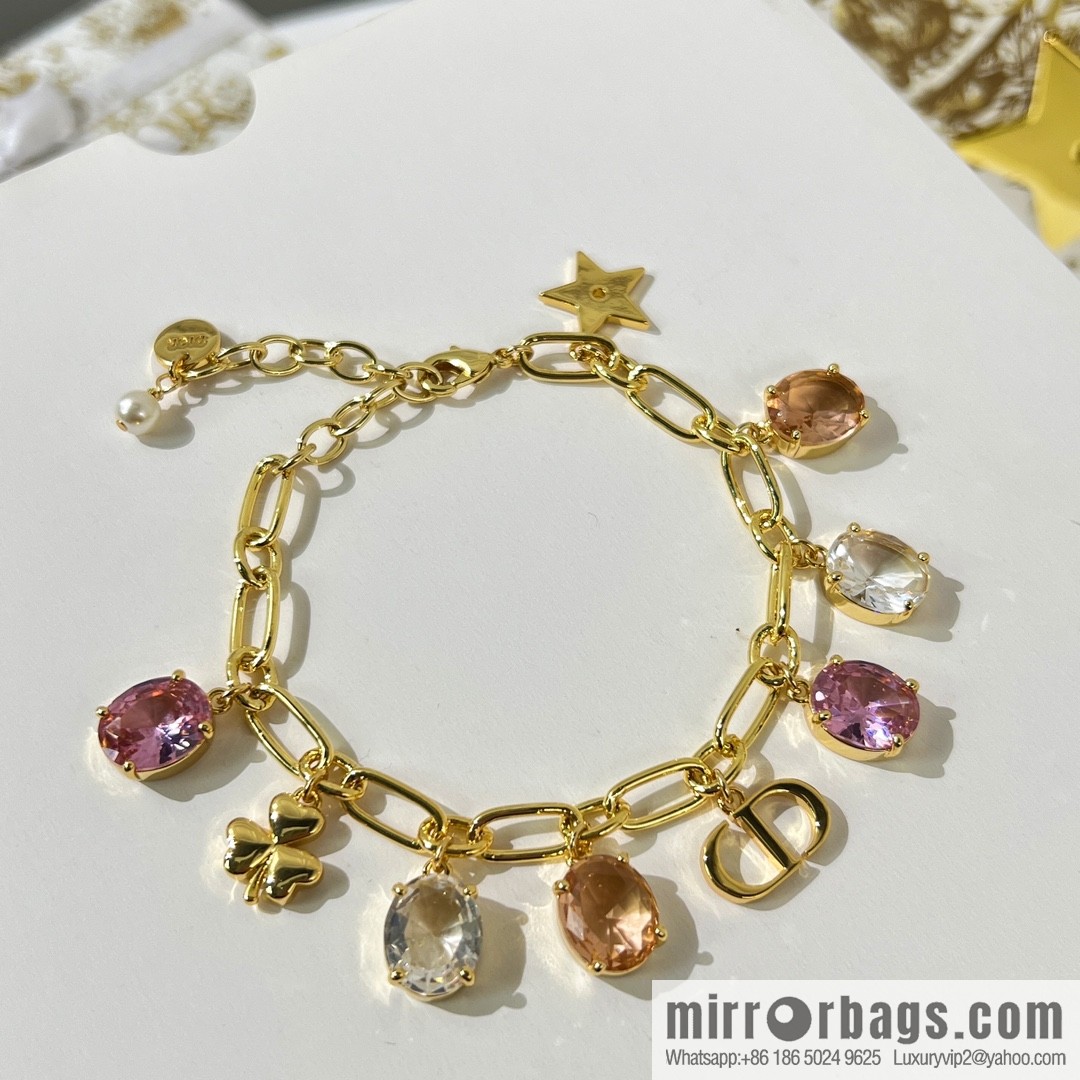 New ☑️ DIOR Dior tassel pigeon egg crystal necklace bracelet