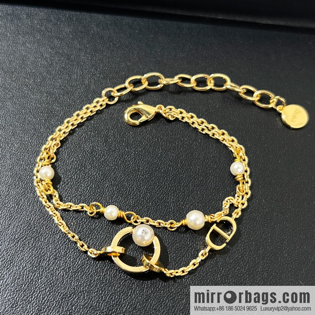 New ☑️ DIOR Dior double pearl bracelet