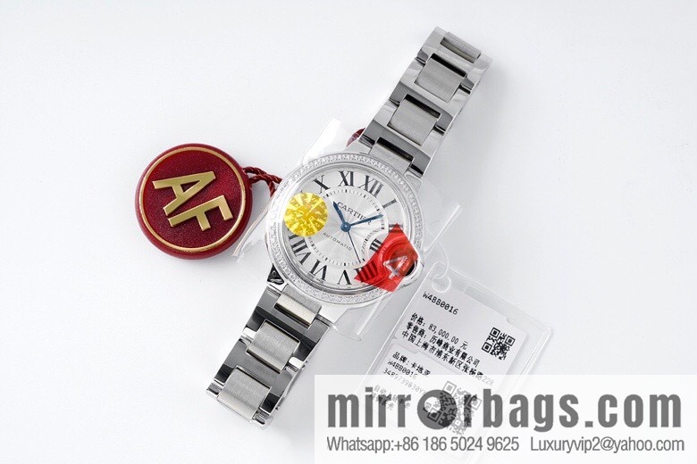 AF's most beautiful reproduction, Cartier 33mm blue balloon W6920084 quartz women's watch