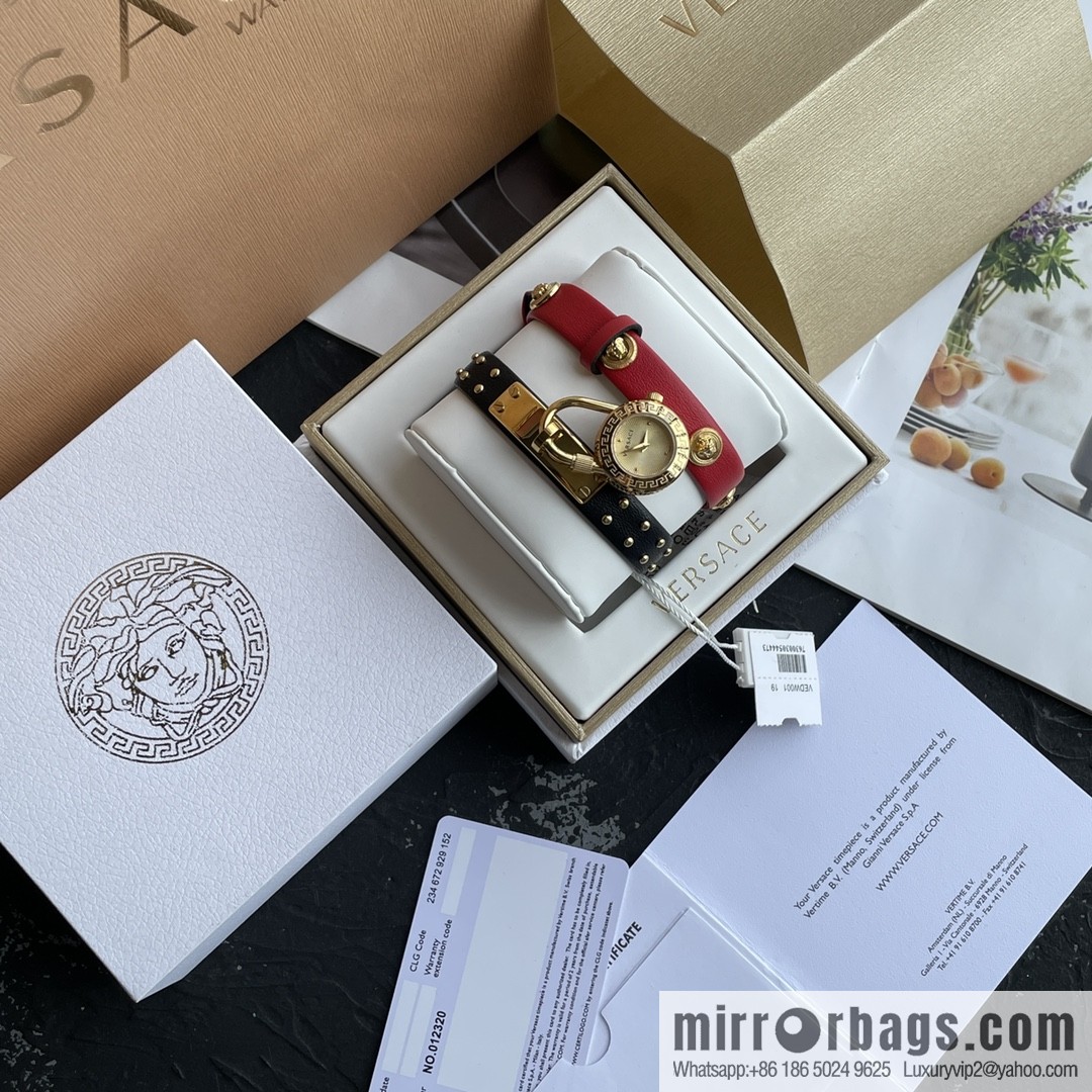Original Order~ VERSACE VEDW Medusa Lock Icon Quartz Ladies Watch