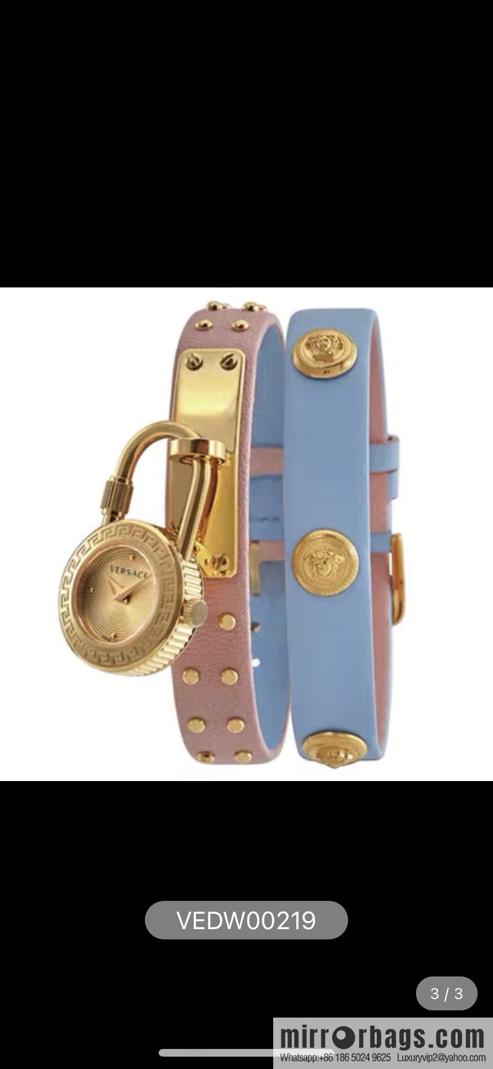 Original Order~ VERSACE VEDW Medusa Lock Icon Quartz Ladies Watch