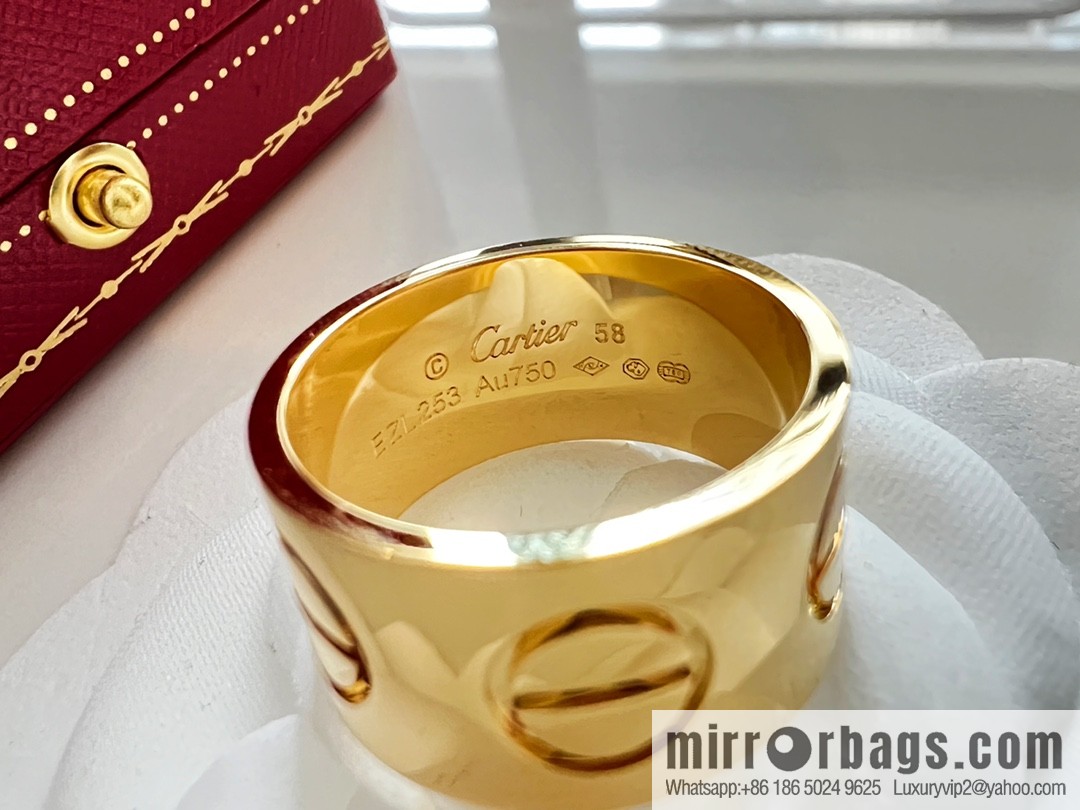 Cartier classic LOVE series wide version ring