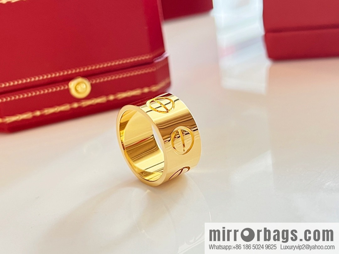Cartier classic LOVE series wide version ring