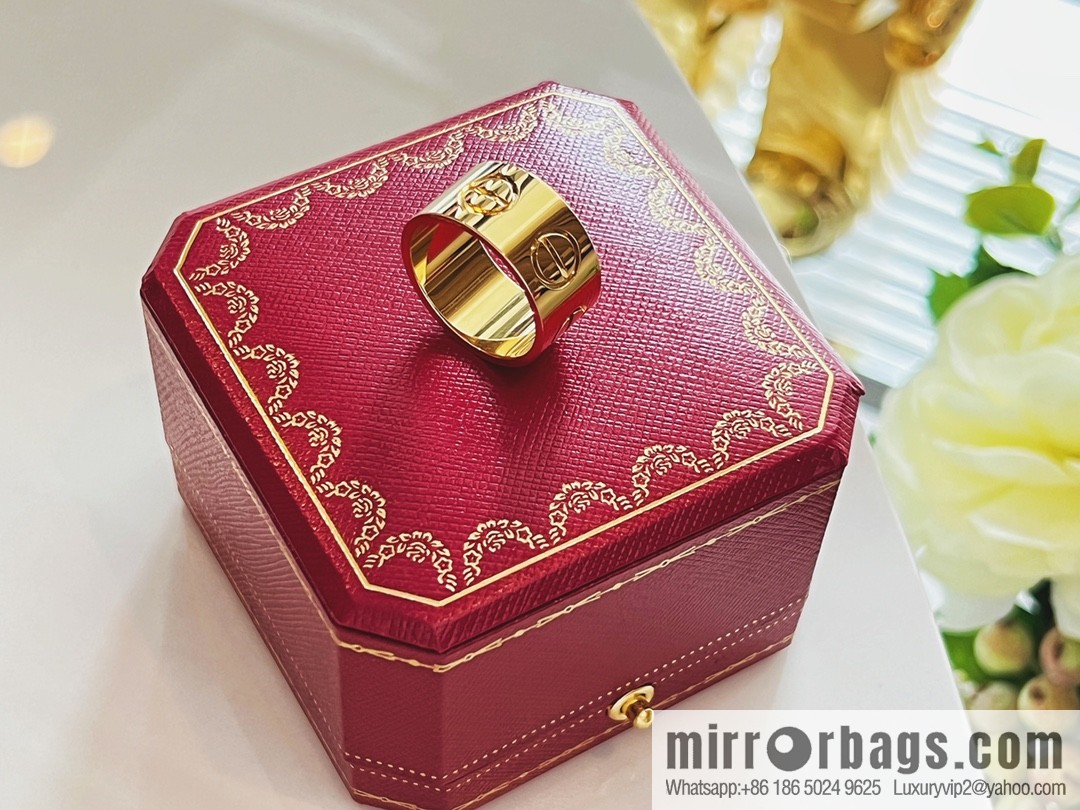 Cartier classic LOVE series wide version ring