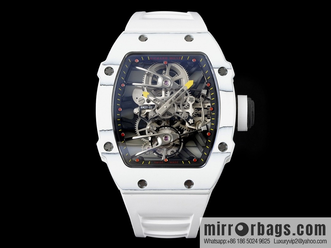 The new RM 27-02 is a RICHARD MILLE sports tourbillon watch designed for tennis players