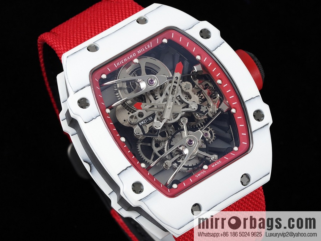 The new RM 27-02 is a RICHARD MILLE sports tourbillon watch designed for tennis players