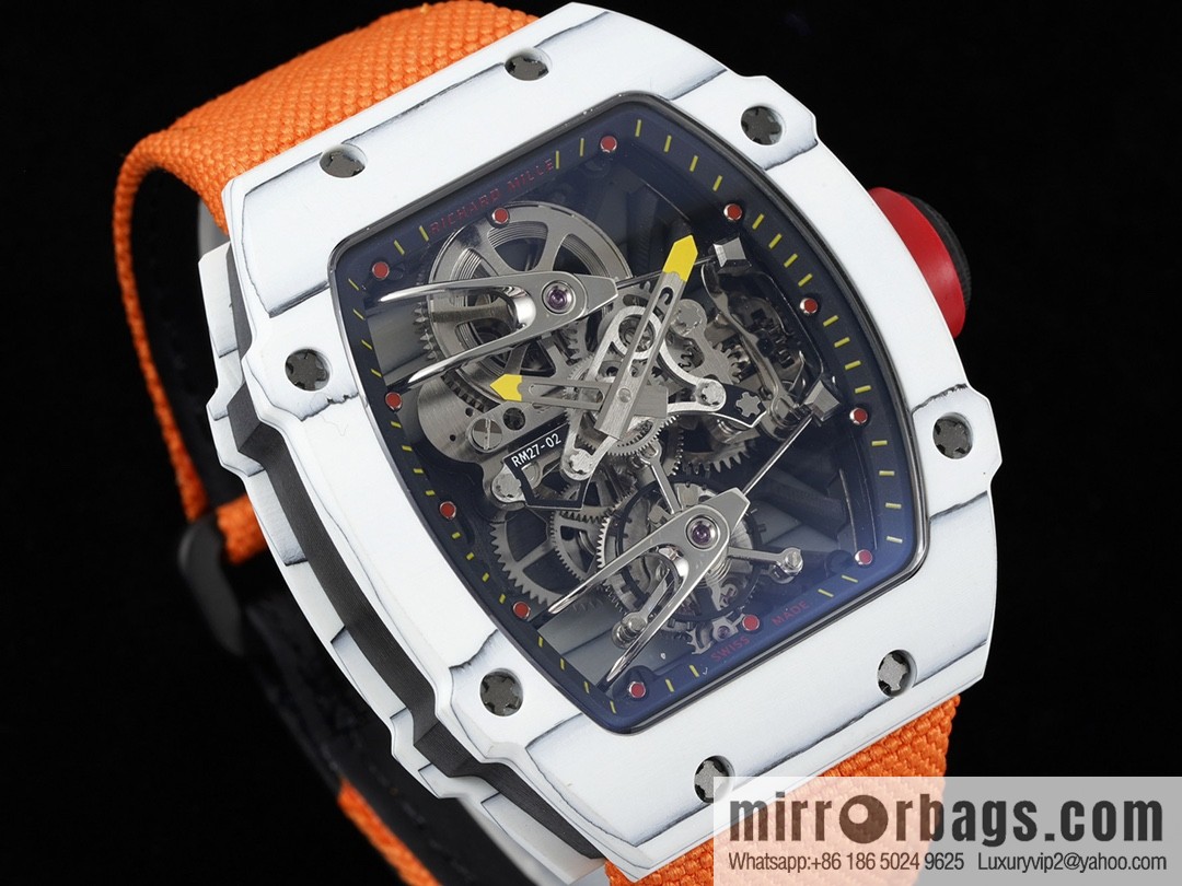 The new RM 27-02 is a RICHARD MILLE sports tourbillon watch designed for tennis players