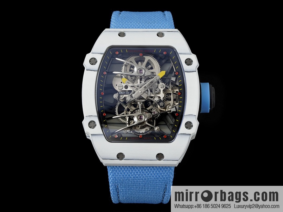 The new RM 27-02 is a RICHARD MILLE sports tourbillon watch designed for tennis players
