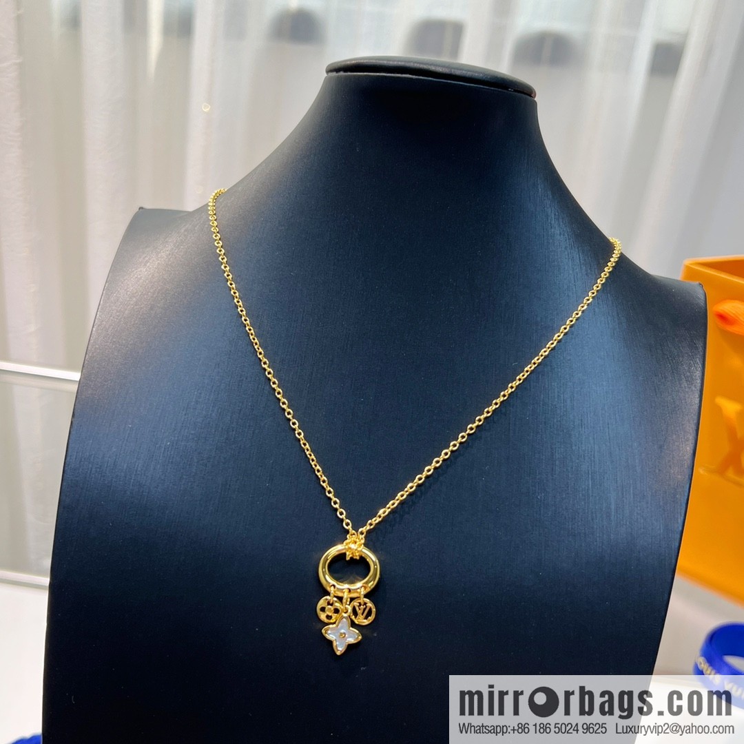 Louis Vuitton lv crystal monogram necklace