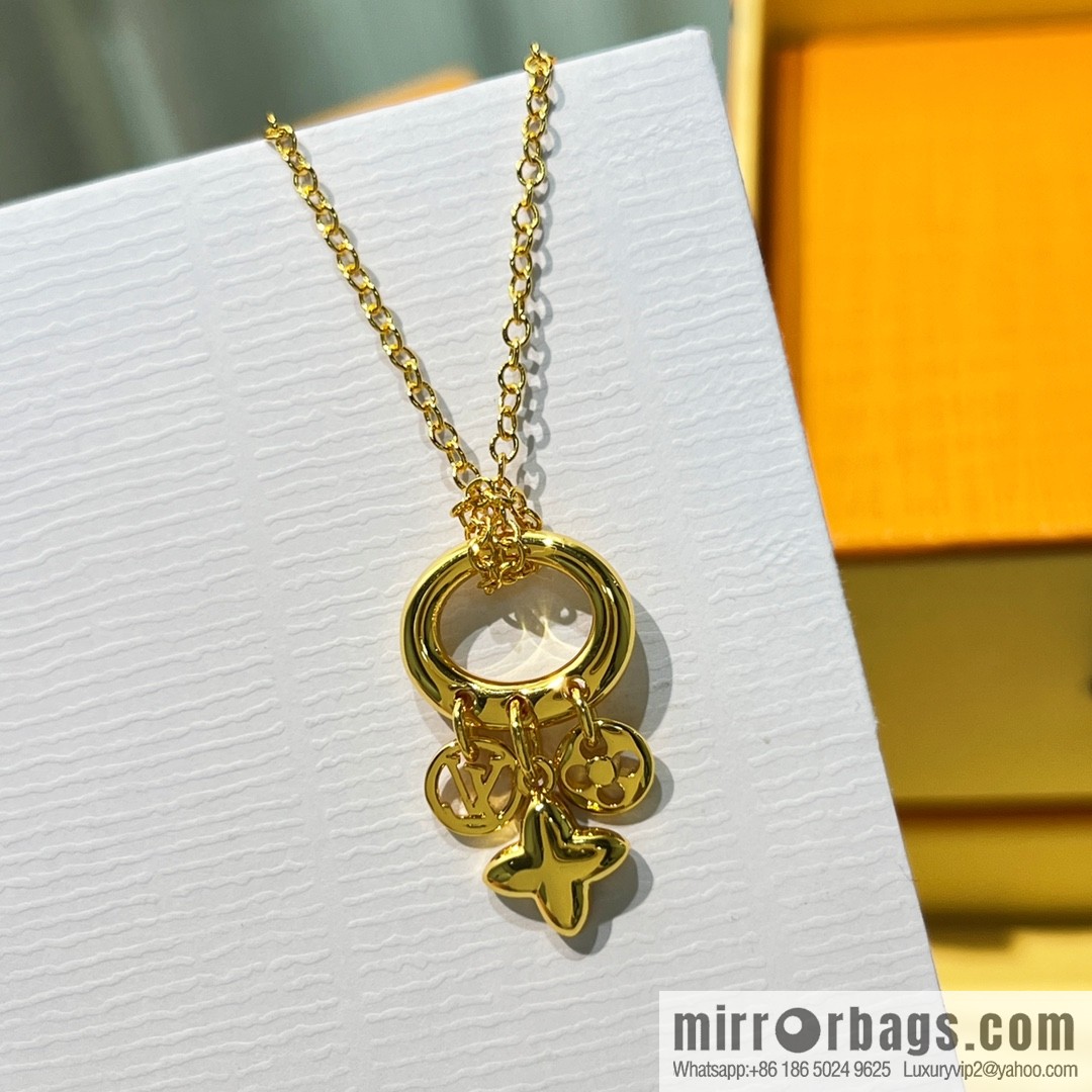 Louis Vuitton lv crystal monogram necklace