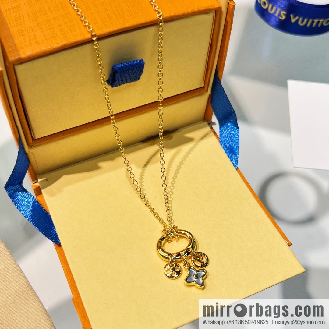 Louis Vuitton lv crystal monogram necklace