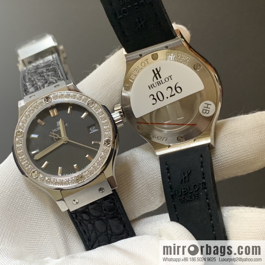 Quartz crocodile leather [HB Factory] new masterpiece, original mold opening, highest version replica, Hublot (Hublot) classic fusion series, women's high-end watch