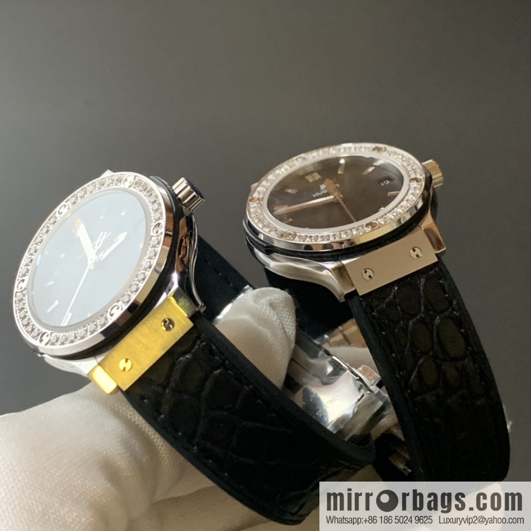 Quartz crocodile leather [HB Factory] new masterpiece, original mold opening, highest version replica, Hublot (Hublot) classic fusion series, women's high-end watch