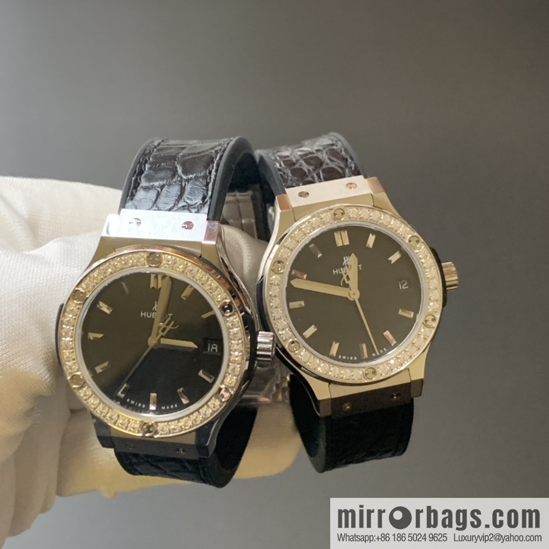 Quartz crocodile leather [HB Factory] new masterpiece, original mold opening, highest version replica, Hublot (Hublot) classic fusion series, women's high-end watch