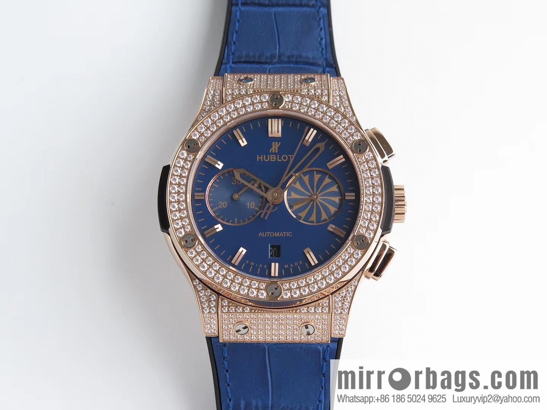 HB Hublot HUBLE 🎮 Classic 7750 three-hand travel time watch