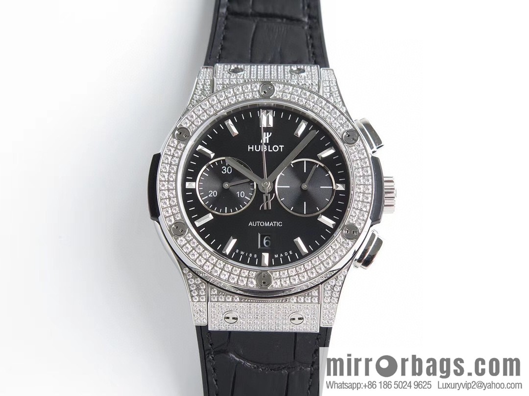 HB Hublot HUBLE 🎮 Classic 7750 three-hand travel time watch
