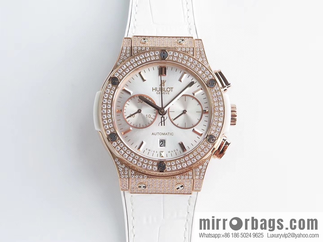 HB Hublot HUBLE 🎮 Classic 7750 three-hand travel time watch