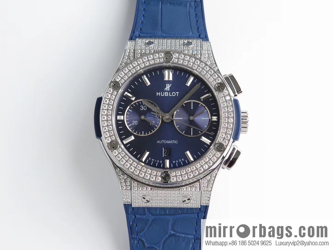 HB Hublot HUBLE 🎮 Classic 7750 three-hand travel time watch