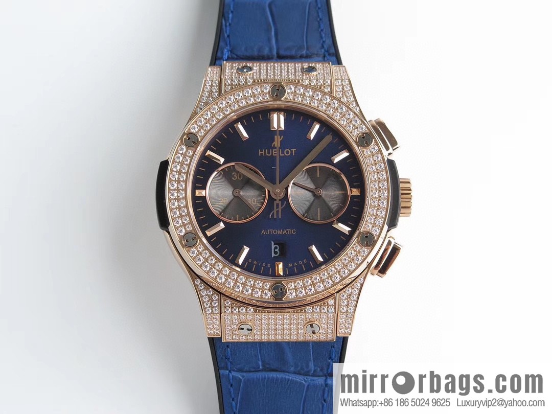 HB Hublot HUBLE 🎮 Classic 7750 three-hand travel time watch