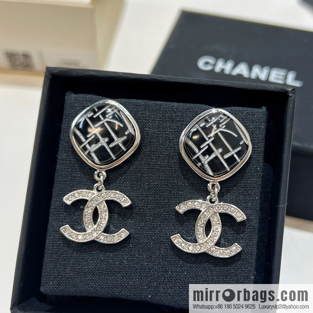 New ☑️ CHANEL Chanel c2 rhombus double c stud earrings