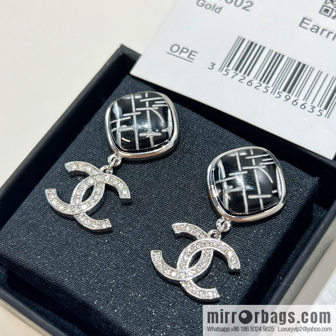 New ☑️ CHANEL Chanel c2 rhombus double c stud earrings