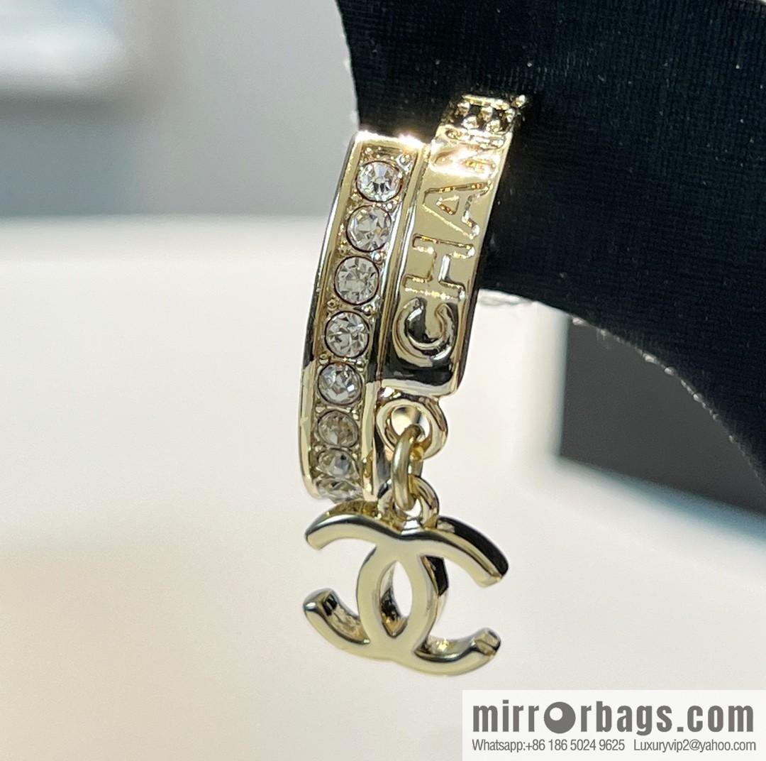 New ☑️ CHANEL Chanel c2 double c full diamond stud earrings