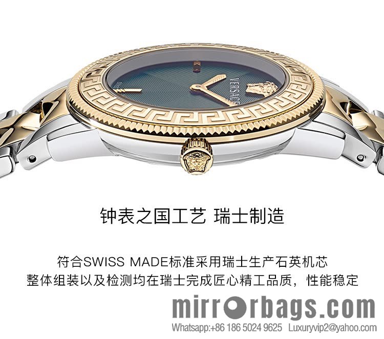 The new Versace V-TRIBUTE series, with a diameter of 36mm
