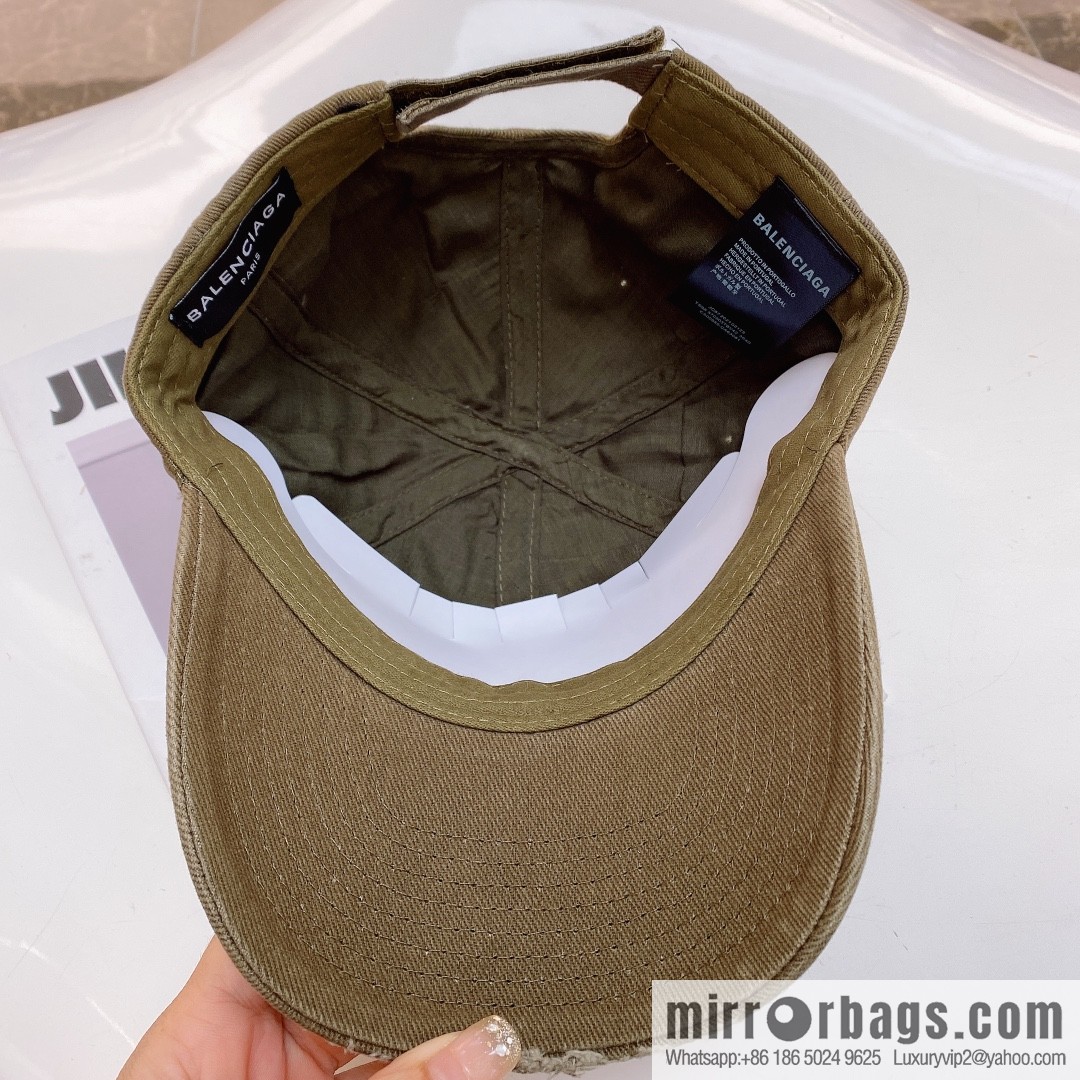 BALENCIAGA Balenciaga's new shampoo gray brim letter logo baseball cap