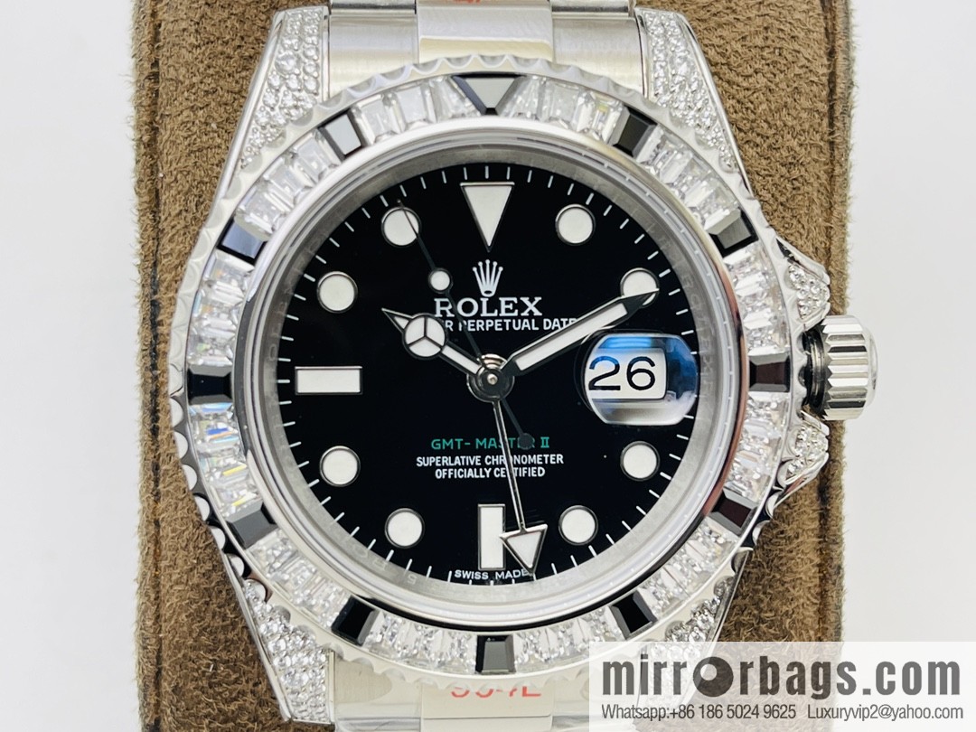 Rolex GMT II Rear Diamond Customized Edition Self-winding Movement Watch