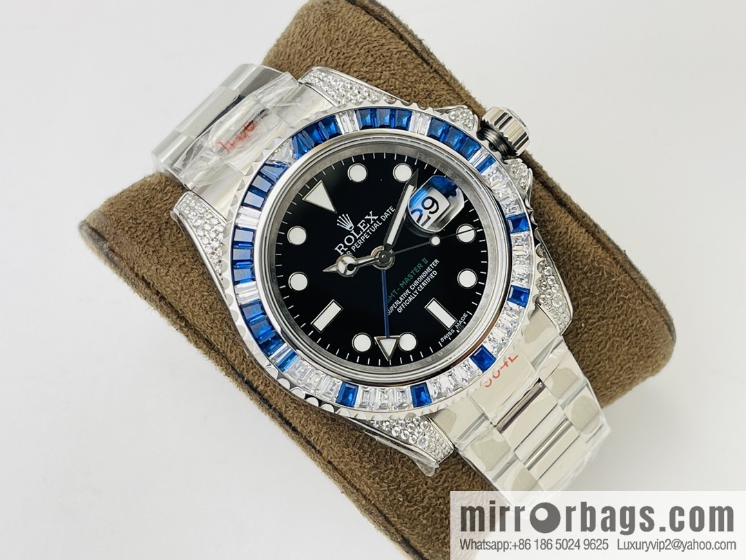 Rolex GMT II Rear Diamond Customized Edition Self-winding Movement Watch