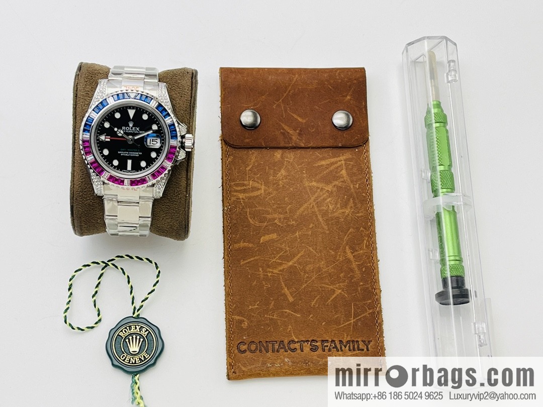 Rolex GMT II Rear Diamond Customized Edition Self-winding Movement Watch
