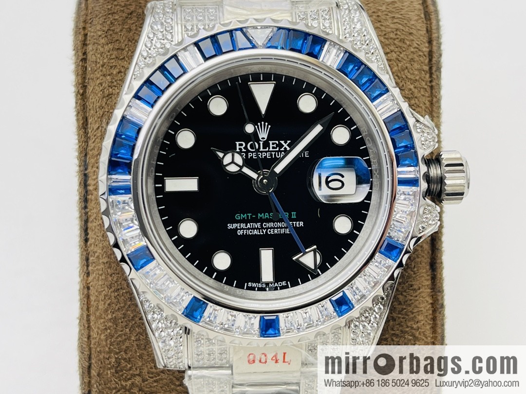 Rolex GMT II Rear Diamond Customized Edition Self-winding Movement Watch