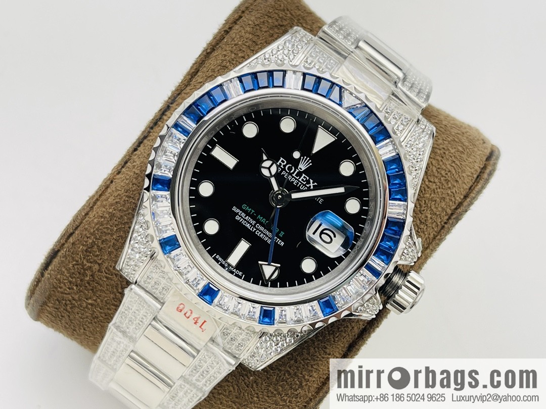Rolex GMT II Rear Diamond Customized Edition Self-winding Movement Watch