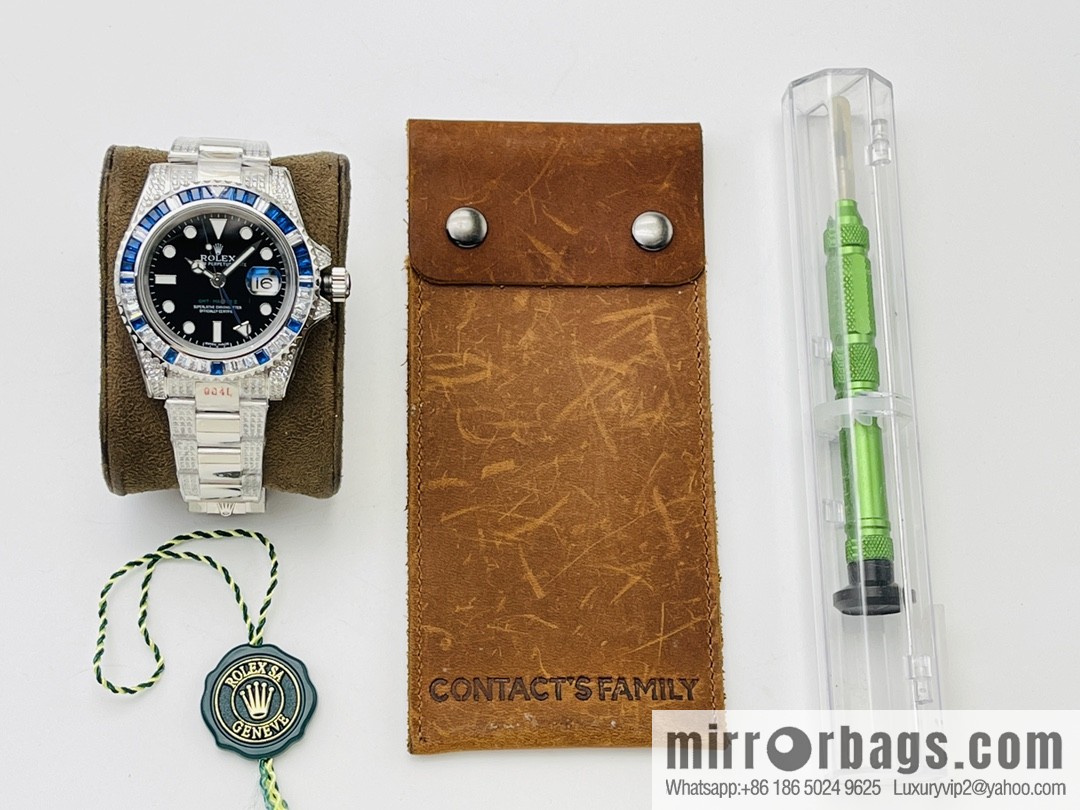 Rolex GMT II Rear Diamond Customized Edition Self-winding Movement Watch