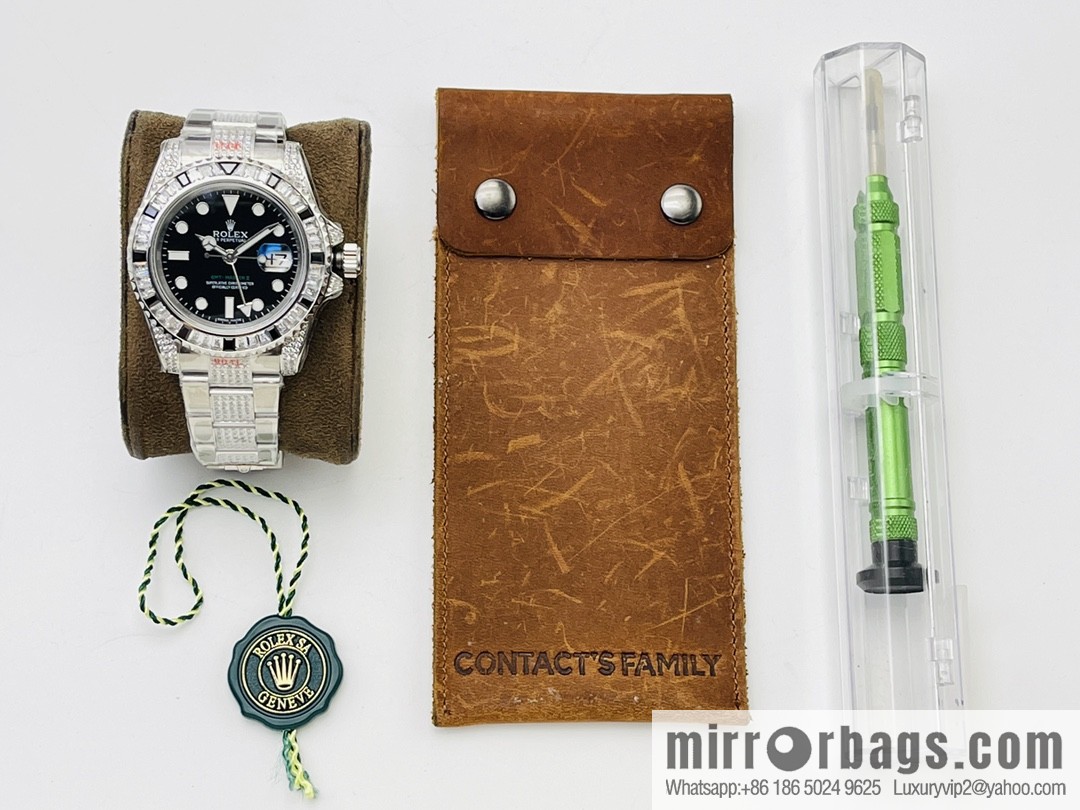 Rolex GMT II Rear Diamond Customized Edition Self-winding Movement Watch