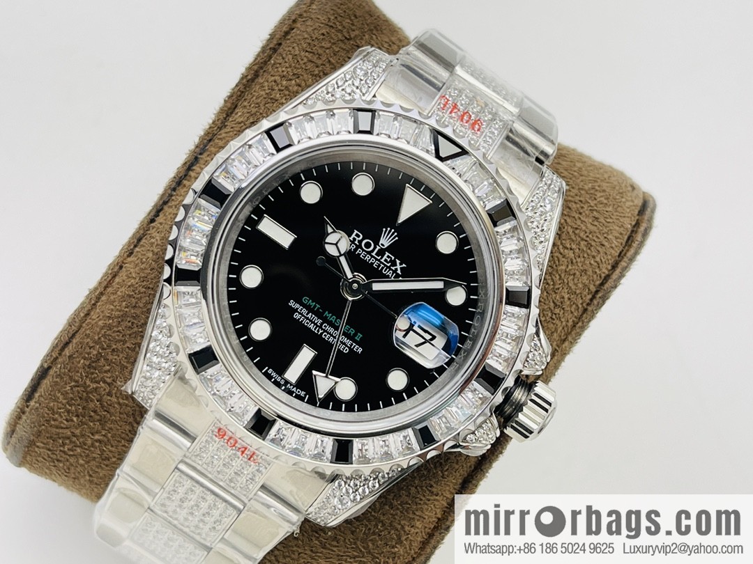 Rolex GMT II Rear Diamond Customized Edition Self-winding Movement Watch