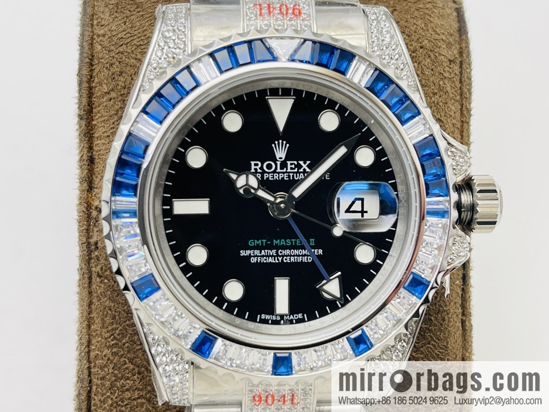 Rolex GMT II Rear Diamond Customized Edition Self-winding Movement Watch