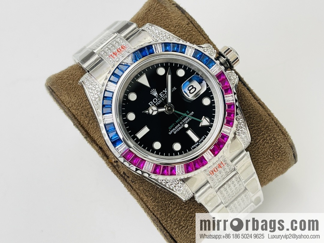 Rolex GMT II Rear Diamond Customized Edition Self-winding Movement Watch